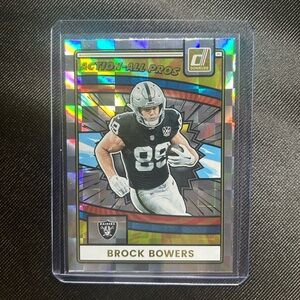 Oakland Raiders TE Brock Bowers Donruss Action-All Pros football trading card